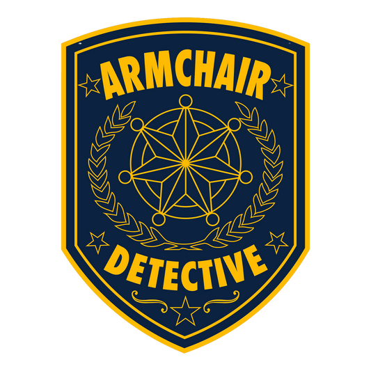 Armchair Detective Badge Sticker