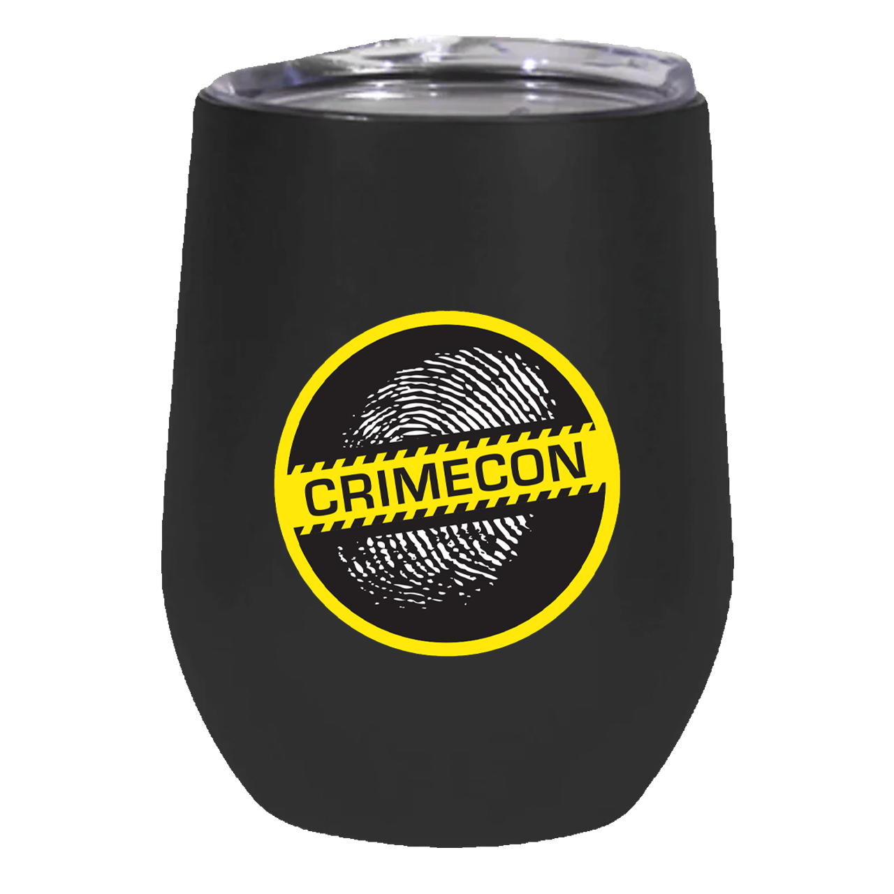 CrimeCon Black Logo Wine Tumbler