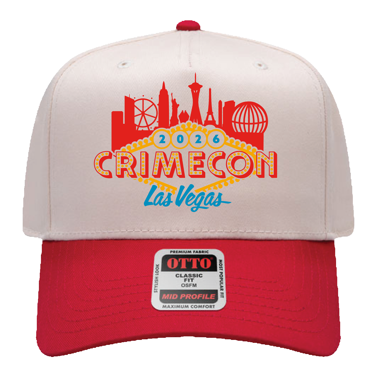 Vegas Namedrop Red Split Bill Hat