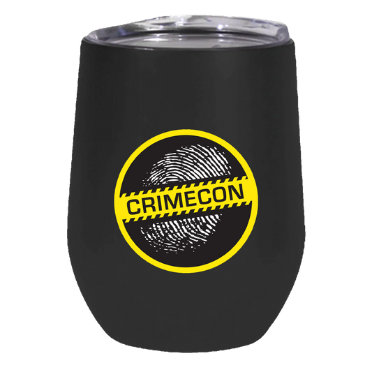 CrimeCon Black Logo Wine Tumbler