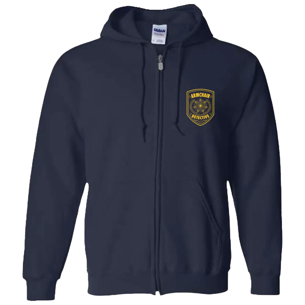 Navy blue zip-up hoodie with a ’Bahrain Nationals’ patch on the chest.