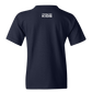 Navy blue t-shirt with ’CRIMECON KIDS’ printed on the back.