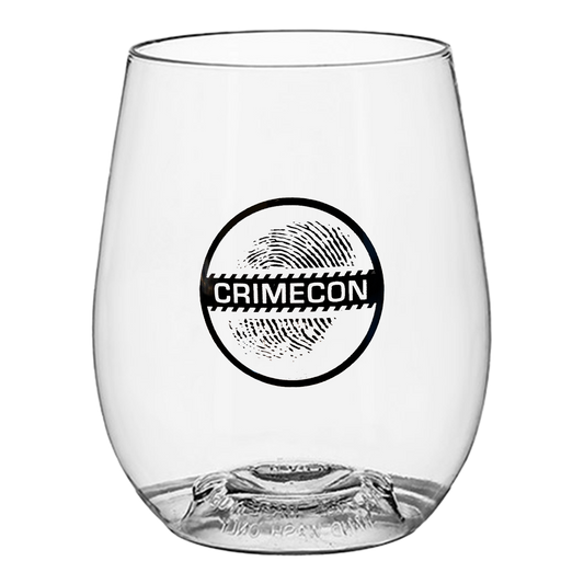 CrimeCon Logo Wine Glass